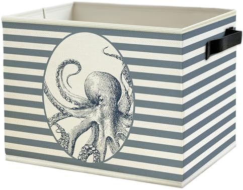 Coastal Beach Octopus Storage Bins Box by Unknown