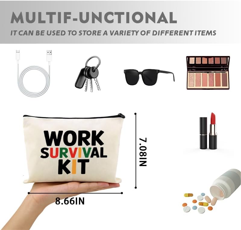 Funny Work Survival Kit Zipper Bag - Image 2