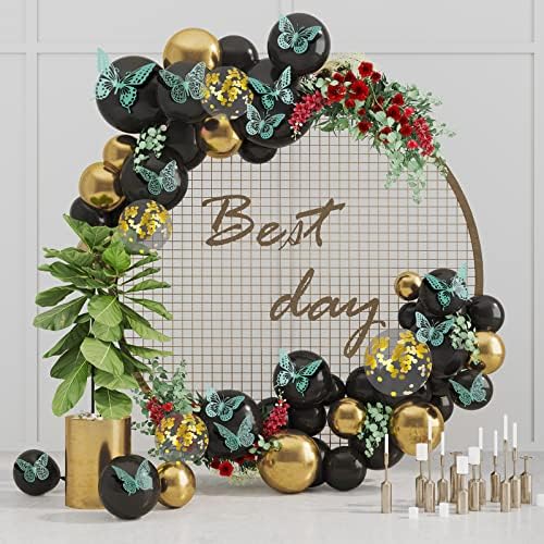 SAOROPEB 3D Butterfly Wall Decor 48 Pcs Pale Turquoise Butterfly Decoration - Image 3