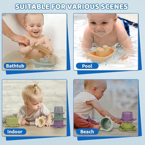 Bath Toys for Kids Ages 18 Months+, Mold Free Bath Boat - Image 6