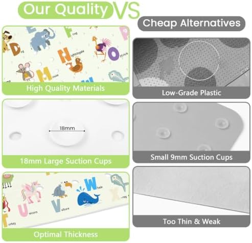 Baby Bath Mat for Tub, Non Slip Kids Bath Shower Mat, 40 X 16 Inch - Image 5