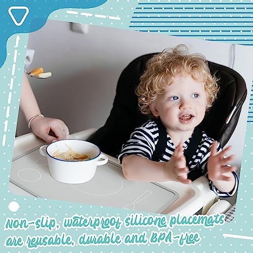Zhehao 4 Pcs 4 Pcs Montessori Toddler Silicone Placemats - Image 5