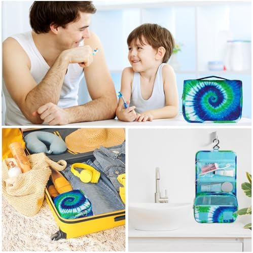 Tie Dye Hanging Toiletry Bag for Girls, Travel Toiletry Bag for Teen Girls - Image 6