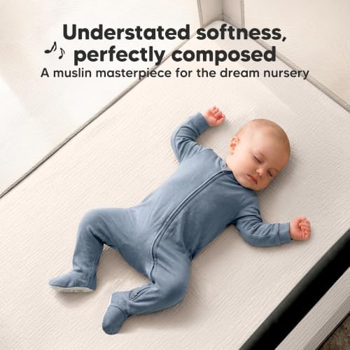 2-Pack Muslin Mini Crib Sheets for Boys, 38x26 Fitted Sheet - Image 2