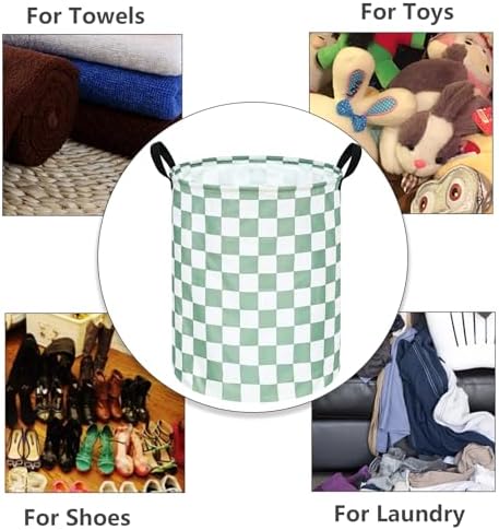 Sage Laundry Basket Kids Hamper Gifts Storage Basket Toys Box Large Canvas - Image 7