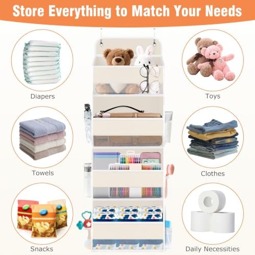 Over The Door Organizer Storage Large Capacity Hanging Bedroom Storage - Image 6