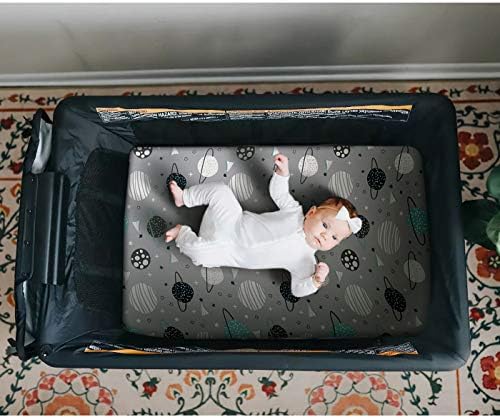 Pack n Play Stretchy Fitted Playard Sheet Set BROLEX 2 Pack Portable Mini Crib - Image 6