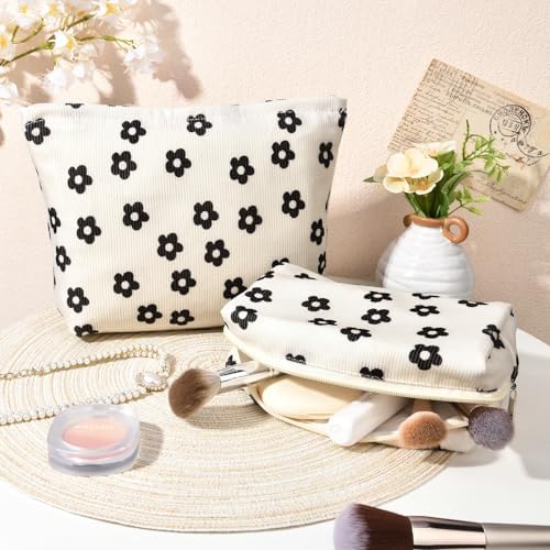 SOIDRAM 2 Pcs Makeup Bag Large Cosmetic Bag Toiletry Bag Makeup Pouch Travel - Image 6