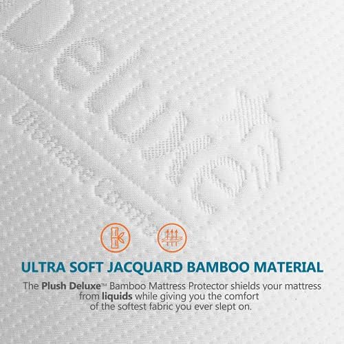 PlushDeluxe Premium Viscose Mattress Protector – Cal-King Size, Waterproof - Image 2