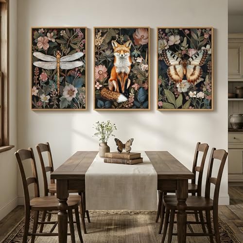 Framed Vintage Botanical Animal Wall Art - Image 4