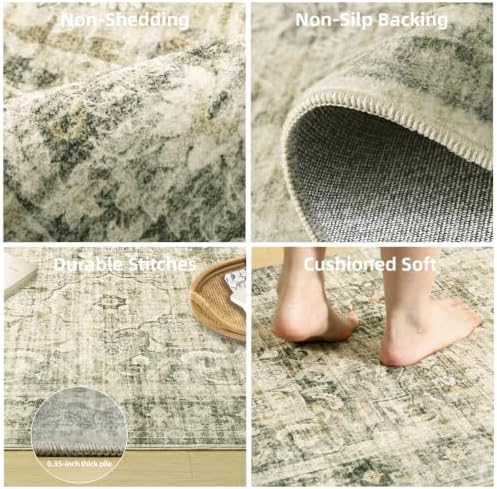 Machine Washable Living Room Rug: 5x7 Area Rugs - Image 4