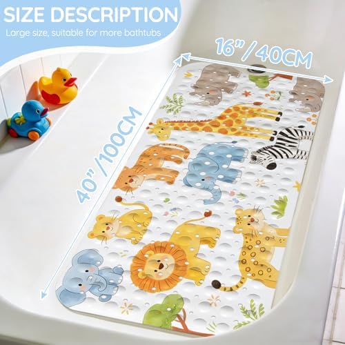 Kids Bathtub Mat, Non Slip Cartoon Bath Mat - Image 2
