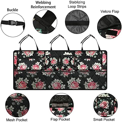 Femuar Car Trunk Organizer, Large Capacity Backseat Trunk Organizer, - Image 4