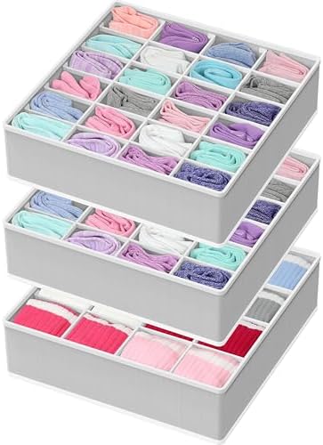 Simple Houseware Sock Drawer Organizer, 3 Pack by SimpleHouseware