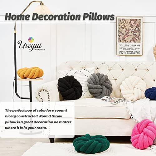 Uvvyui Knot Pillows, 14 Inch Decorative Throw Pillows Round Pillows Cushion - Image 4