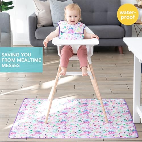 Bumkins Baby Splat Mat for Under High Chair, Babies Toddlers Eating Mess Mat - Image 2