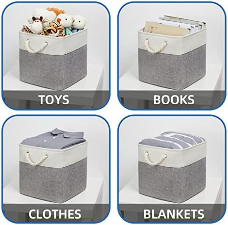 Temary Fabric Baskets 12 Inch Storage Cubes Basket - Image 4