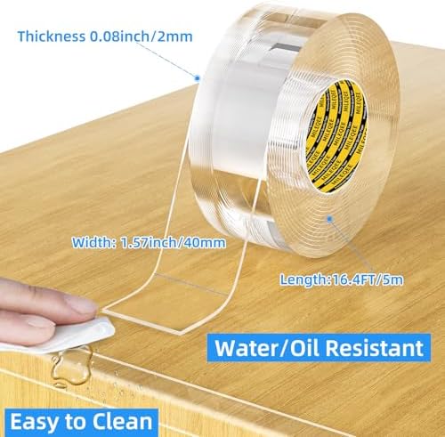 Clear Edge Protector Strip, 2 Pack x 1.57in x 16.4FT - Image 2