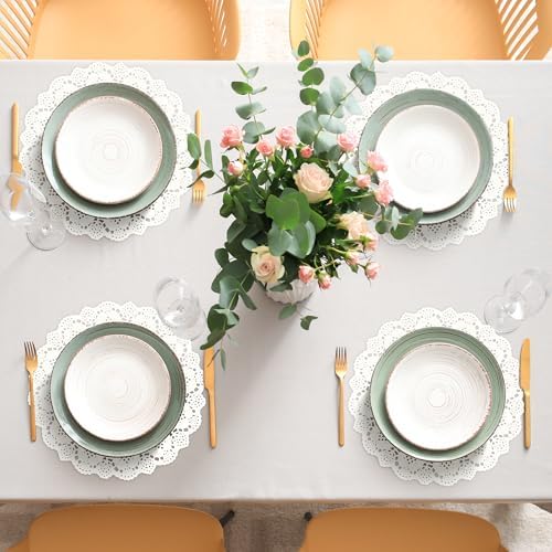 MCEAST 100 Pack Round White Paper Doilies 13.5 Inches Lace Paper Place Mats - Image 6
