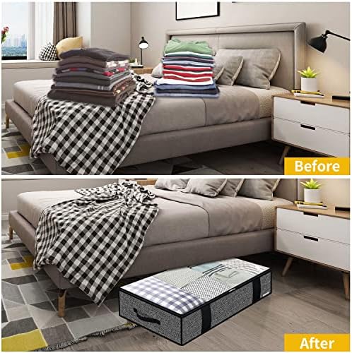 Onlyeasy 4 Pack Under Bed Clothes Storage Bags Organizer - Image 4