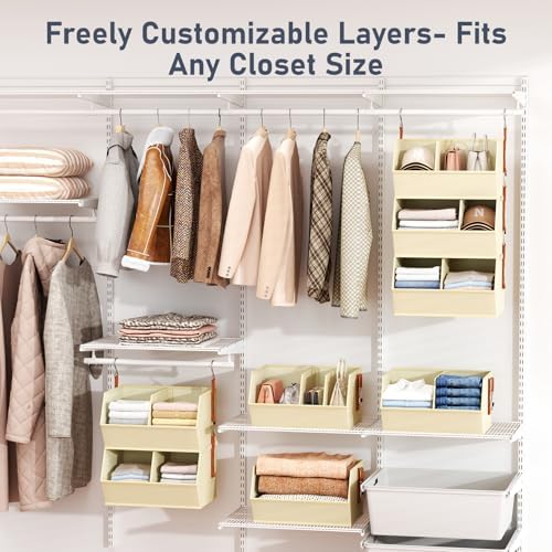 Hanging Closet Organizer Extra Large, Clothes Hanging Shelves - Image 3