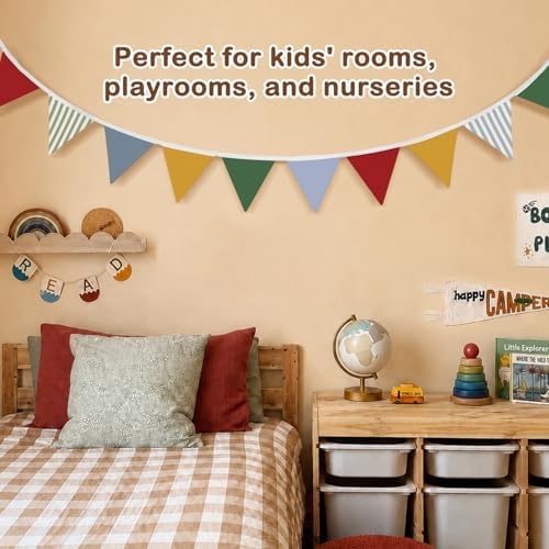 Playroom Wall Decor Pennant Banner Flags 5.5Ft - Image 2