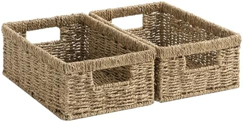 StorageWorks Wicker Baskets for Organizing, Seagrass Baskets for Decor by StorageWorks