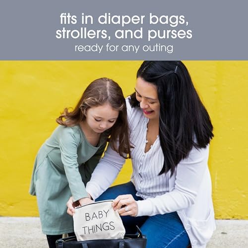 Pearhead Mommy and Baby Things Zipper Pouches, Organizer Bags - Image 5