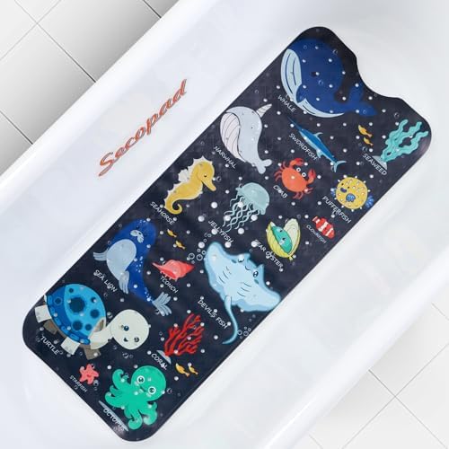 Secopad Bathtub Mat Non Slip, Cute Tub Mat by Secopad