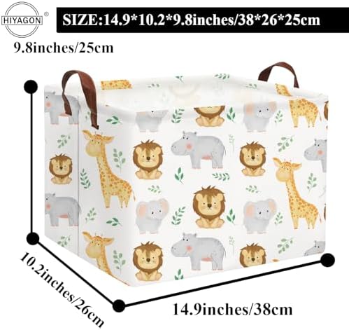 Baby Basket Woodland Storage kids Baby Boy Girls Basket Rectangular Storage Bin - Image 6