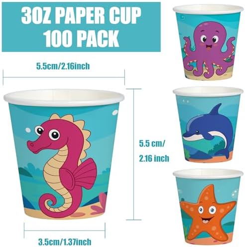 WRAPAHOLIC 3oz Sea Animals Bathroom Cups - Image 2
