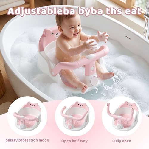 Baby Bath Seat for Babies 6 Months & up Non-Slip Toddler Bath Seats for Sitting - Image 3