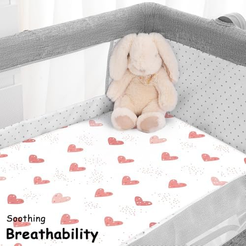 Yoofoss 3-Pack Bassinet Sheets for Girls Universal Fit - Image 6