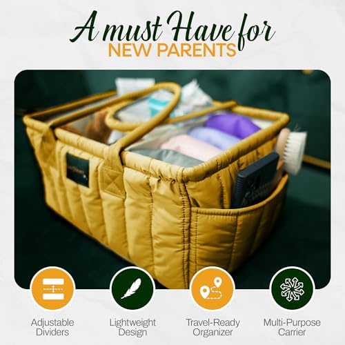 Baby Diaper Caddy Basket Organizer-Sturdy, Breathable & Washable - Image 3