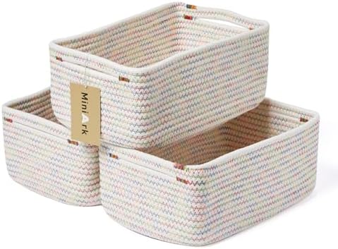 MiniArk Small Storage Baskets for Organizing | Closet Organizer Bins | Shelf by MiniArkStorageBasketsHome
