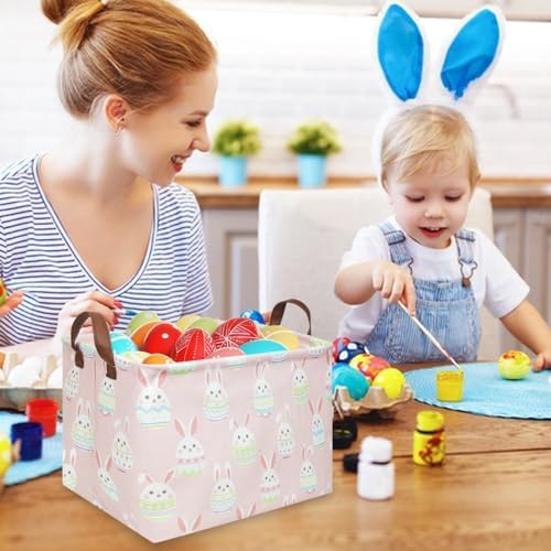 FXOLCSHE Rectangular Easter basket, Girl Easter basket, Nursery Hamper - Image 3