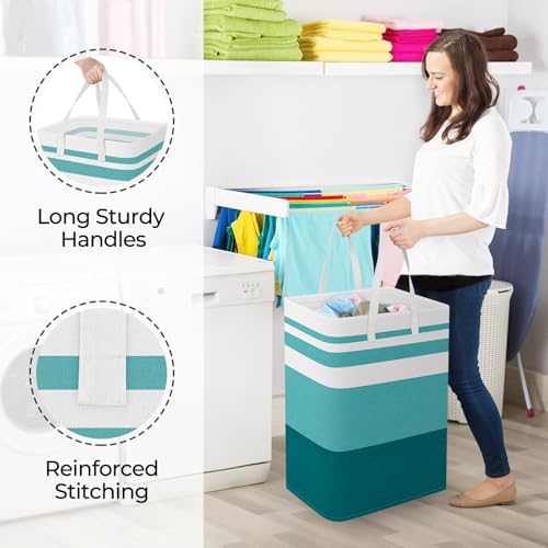 StorageRight Laundry Basket Hamper, 75L Collapsible Clothes Storage - Image 4