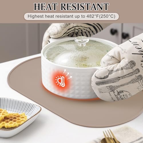 Silicone Placemat Set of 2, Heat Resistant Placemats - Image 3