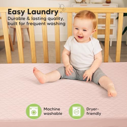 2pk Waterproof Crib Mattress Protector Cover Fitted 52x28 - Image 6