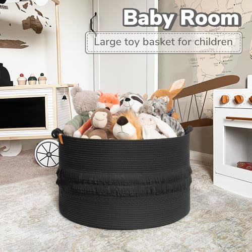 CherryNow 90L Large Woven Rope Blanket Basket - Image 6