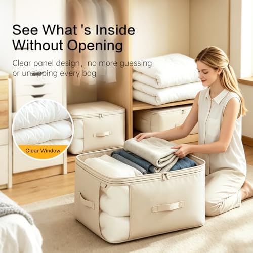 Comforter Storage Bag, Large Capacity Blanket Storage Bags 3-Layer Ultra Space - Image 6