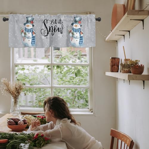 Snowman Christmas Valance Curtains - Image 6