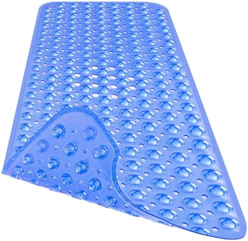 Extra Long Bathtub Mat Non Slip Bath Mat Clear Navy 40"x16" Full - Image 2