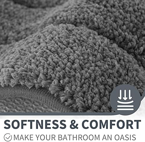 GRANNY SAYS Dark Grey Bathroom Rug 20" x 30", Non-Slip Microfiber Bath Mat - Image 5