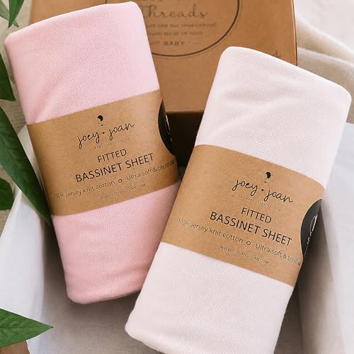 Bassinet Fitted Sheets 33x20 for Baby Beside Dreamer Bassinet & Bedside Sleeper by JoeyJoan
