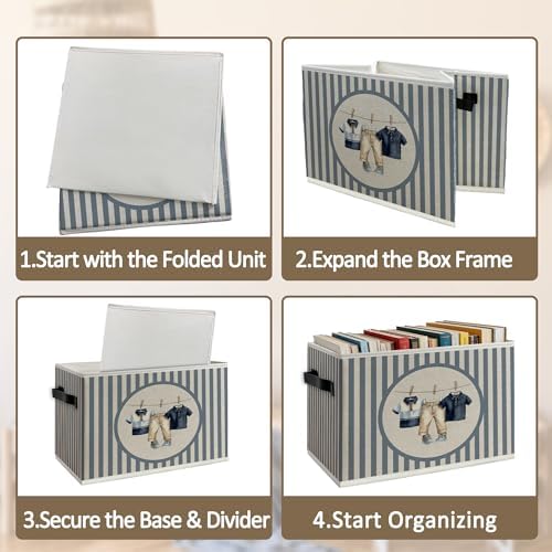 Boy Nursery Foldable Storage Bins Box - Image 5