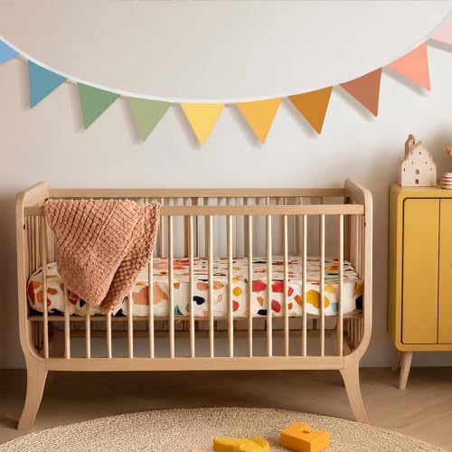 Boho Nursery Wall Art Decor Banner Colorful Garland Flags - Image 7