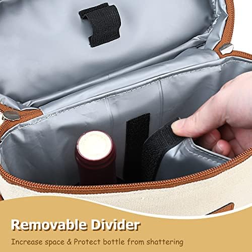Tirrinia 2 Bottle Insulated Wine Tote Carrier Bag - Image 5