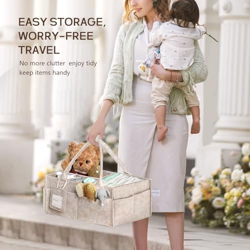 GEMII 2PCS Diaper Caddy Organizer, Large Baby Caddy Organizer - Image 6