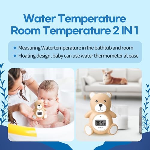 HubiBaby Baby Bath Thermometer & Digital Room Temperature, 2in1 Kids Bathroom - Image 5